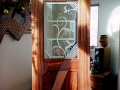 Entrance Door, Etched Glass Details