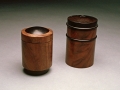 Turned/Threaded Wooden Jars, Walnut Ebony